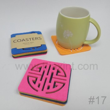 L-1002 Felt coaster set(die-cut shape)