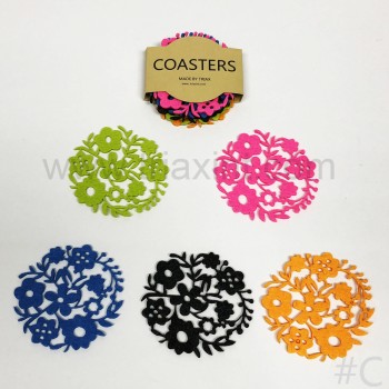 L-1003 Felt coaster set(die-cut shape)