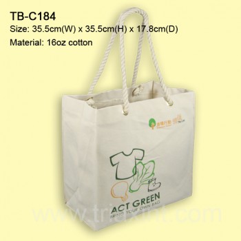 TB-C184	16oz-棉布袋(粗扭繩手挽)