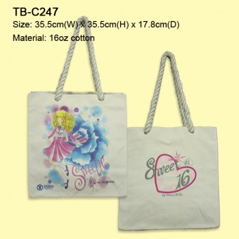 TB-C184	16oz-棉布袋(粗扭繩手挽)